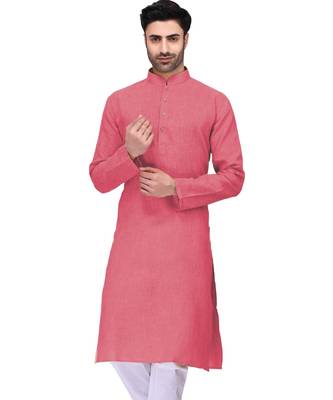 Classic solit plain kurta with bottom set 2