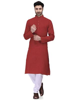 Classic solit plain kurta with bottom set 1