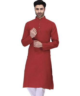 Classic solit plain kurta with bottom set 2