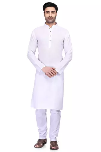 Classic solit plain kurta with bottom set