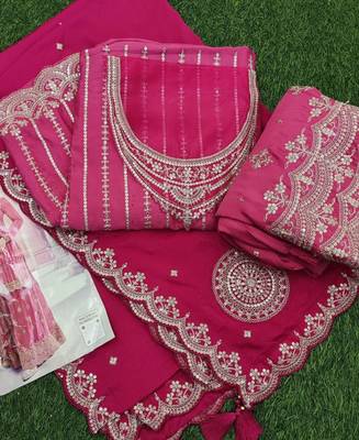 pink embroidered palazzo suit  3