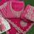 Elegant pink embroidered palazzo suit with heavy dupatta