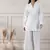 Women white cotton top with flared pants