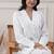 Women white cotton top with flared pants