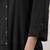 Women black cotton dress with button