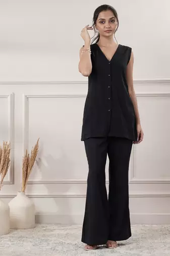 Women black co-ord set