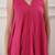Women fuchsia cotton a-line midi dress with pants