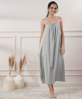 Women grey midi dress 1