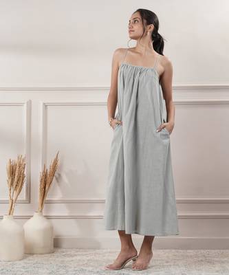 Women grey midi dress 2