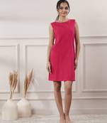 Women fuchsia short dress