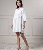 Women white short dress