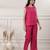 Women fuchsia cotton yoga set