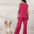 Women fuchsia cotton yoga set