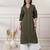 Women khakhi v - neck dress