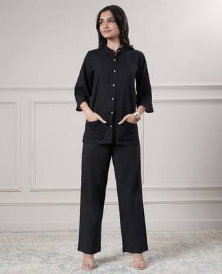 Women black top with pant 1