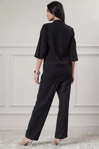Women black top with pant