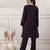 Women rayon wine v-neck co-ord set with pant