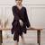 Women rayon wine v-neck co-ord set with pant