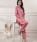 Women rayon peach co-ord set