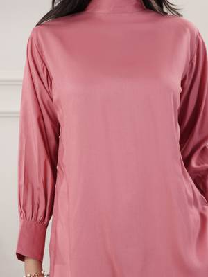Women rayon peach co-ord set 5