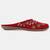 Pairs4u women's red ethnic embroidered jutti slip-on canvas flats with stylish toe and comfortable pvc sole