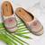 Pairs4u women's embroidered canvas juttis cream slip-on ethnic flats with pvc sole for comfortable universal wear