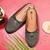 Pairs4u women's dark green embroidered canvas jutti slip-on ethnic flats with stylised toe for comfort &