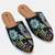 Pairs4u women's black mojari jutti ethnic canvas embroidered slip-on comfortable flats for women & girls