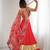 Navratri Special Red rayon gotta Work Lehenga Choli set Garba Lehenga Choli Set*