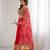 Navratri Special Red rayon gotta Work Lehenga Choli set Garba Lehenga Choli Set*