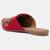 Pairs4u women's embroidered red canvas juttis ethnic slip-on flats with pvc sole