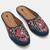 Pairs4u women's embroidered canvas jutti - ethnic slip-on mojari with pvc sole for comfortable universal wear