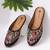 Pairs4u women's black mojari jutti ethnic embroidered canvas slip-on flats with comfortable pvc sole