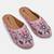 Pairs4u women's light pink embroidered canvas mojari jutti - ethnic traditional flats with comfortable pvc sole