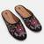 Pairs4u women's black embroidered mojari jutti ethnic canvas flats slip-on comfortable for traditional wear