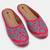 Pairs4u women's pink embroidered canvas punjabi jutti - ethnic slip-on flats with comfortable pvc sole