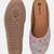 Pairs4u women's grey embroidered juttis ethnic canvas slip-on comfortable pvc sole for traditional wear