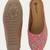 Pairs4u women's peach embroidered canvas juttis - ethnic slip-on flats with comfortable pvc sole