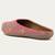 Pairs4u women's peach embroidered canvas juttis - ethnic slip-on flats with comfortable pvc sole