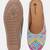 Pairs4u women's grey embroidered canvas juttis - ethnic slip-on flats with stylish toe and comfortable pvc sole