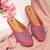 Pairs4u women's pink embroidered canvas punjabi jutti - ethnic slip-on flats with comfortable pvc sole