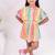 Multicolor embroidered faux polyester dress