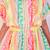 Multicolor embroidered faux polyester dress
