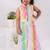 Multicolor printed faux polyester co ord set