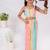 Multicolor printed faux polyester co ord set