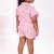 Pink embroidered cotton co ord set