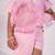 Pink embroidered cotton co ord set