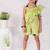 Green plain blended cotton co ord set