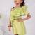 Green plain blended cotton co ord set