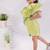 Green plain blended cotton co ord set